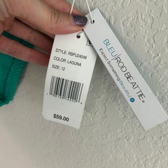 Bleu Rod Beattie Pucker Up Textured Hipster Bikini Bottom Sz 12 - Picture 6 of 6